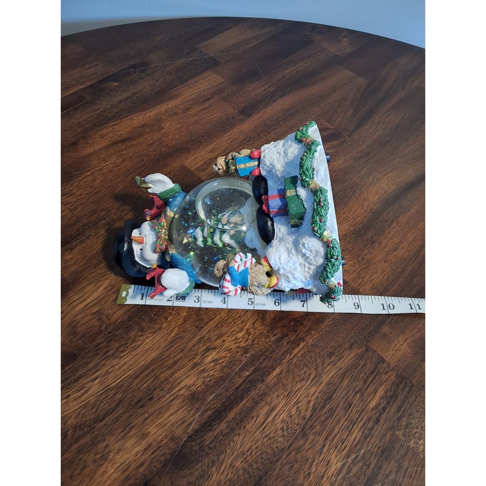 Snowman Christmas Snow Globe Musical Wind Up Animated Holiday Decor GVC WORKS - Picture 4 of 11